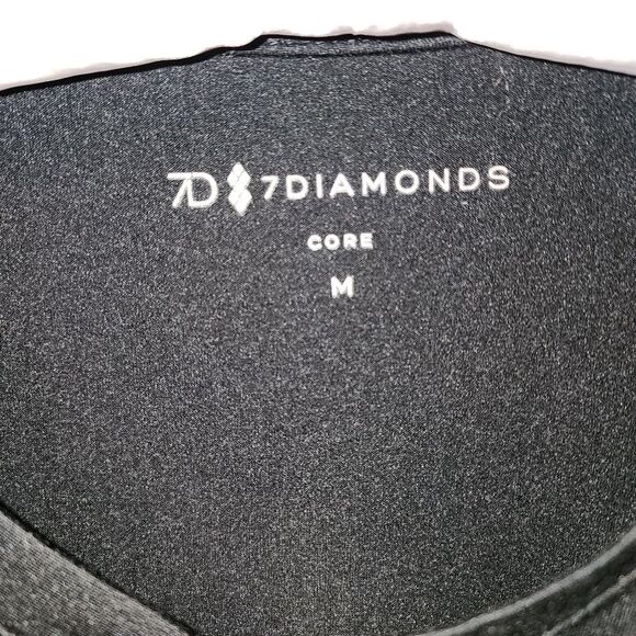 7DIAMONDS mens Black  V Neck Core T Shirt Sz M Quiet Lux Performance Minimal - Picture 4 of 16